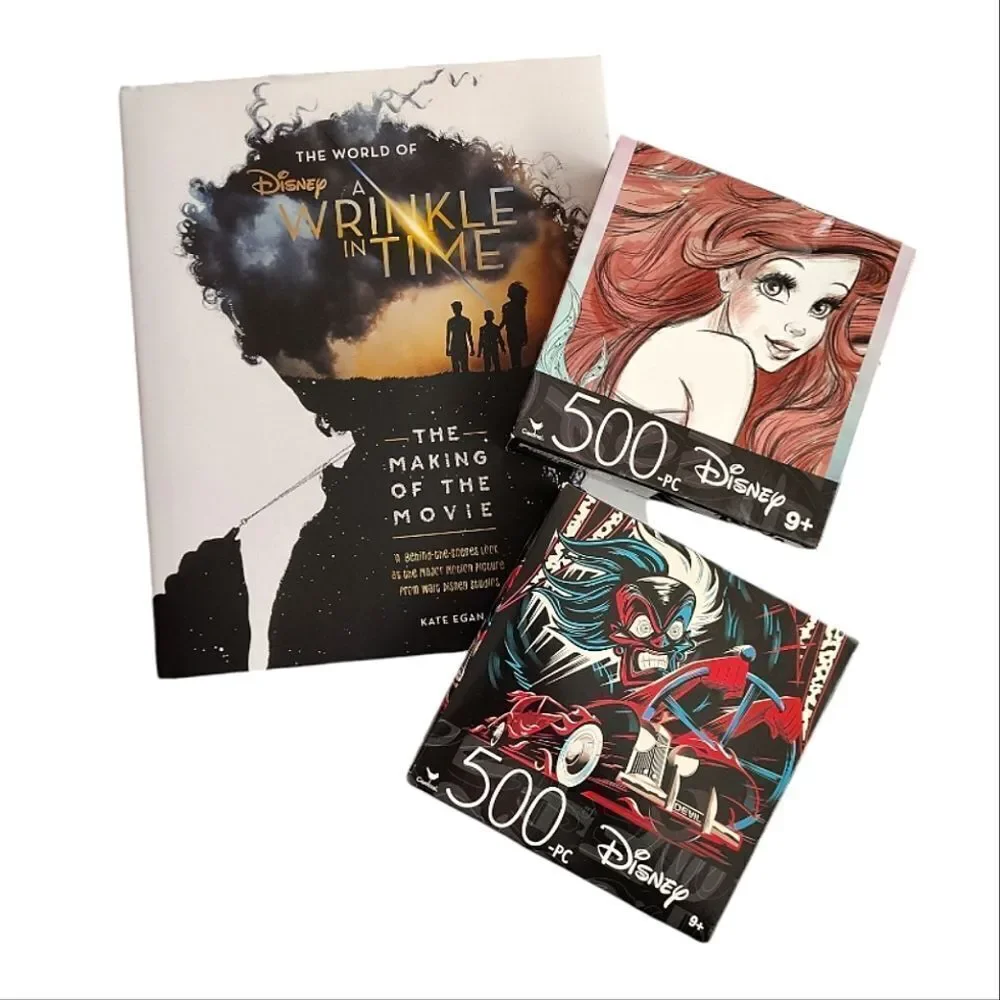 Disney‎ The Making Of A Wrinkle In Time Movie Book And 2 Puzzles Lot NWT